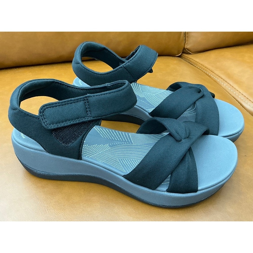 Clarks Arla Daisy Sandals Womens 6 Black Cloudsteppers Athletic‎ 82171